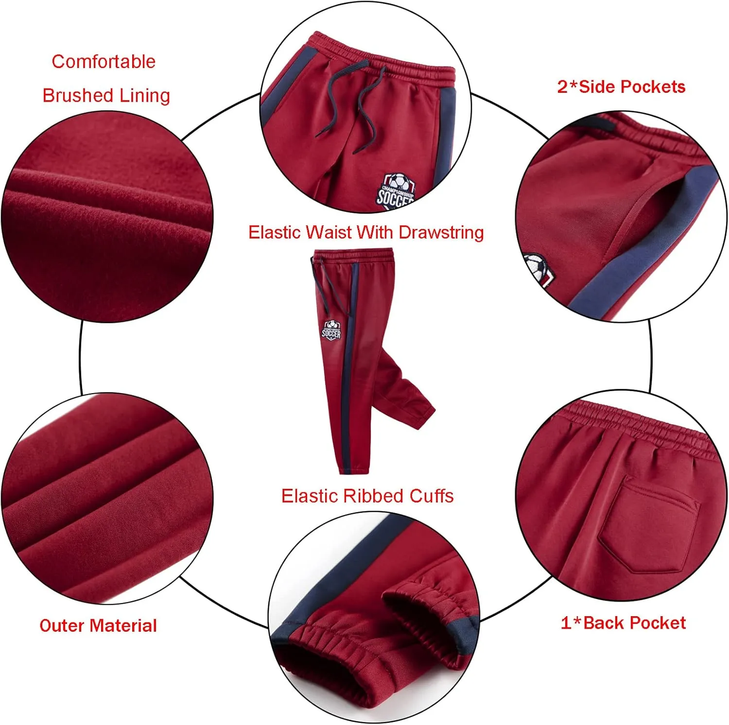 W JIANWANG Boys' Activewear Kids Clothing Sets Full Zip Fleece Brush Tracksuits Active Jackets and Pants 2 Piece 2-8 Years…