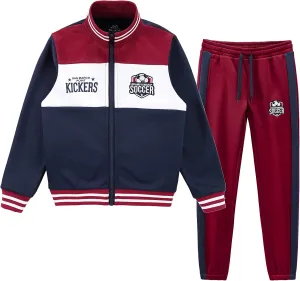 W JIANWANG Boys' Activewear Kids Clothing Sets Full Zip Fleece Brush Tracksuits Active Jackets and Pants 2 Piece 2-8 Years…