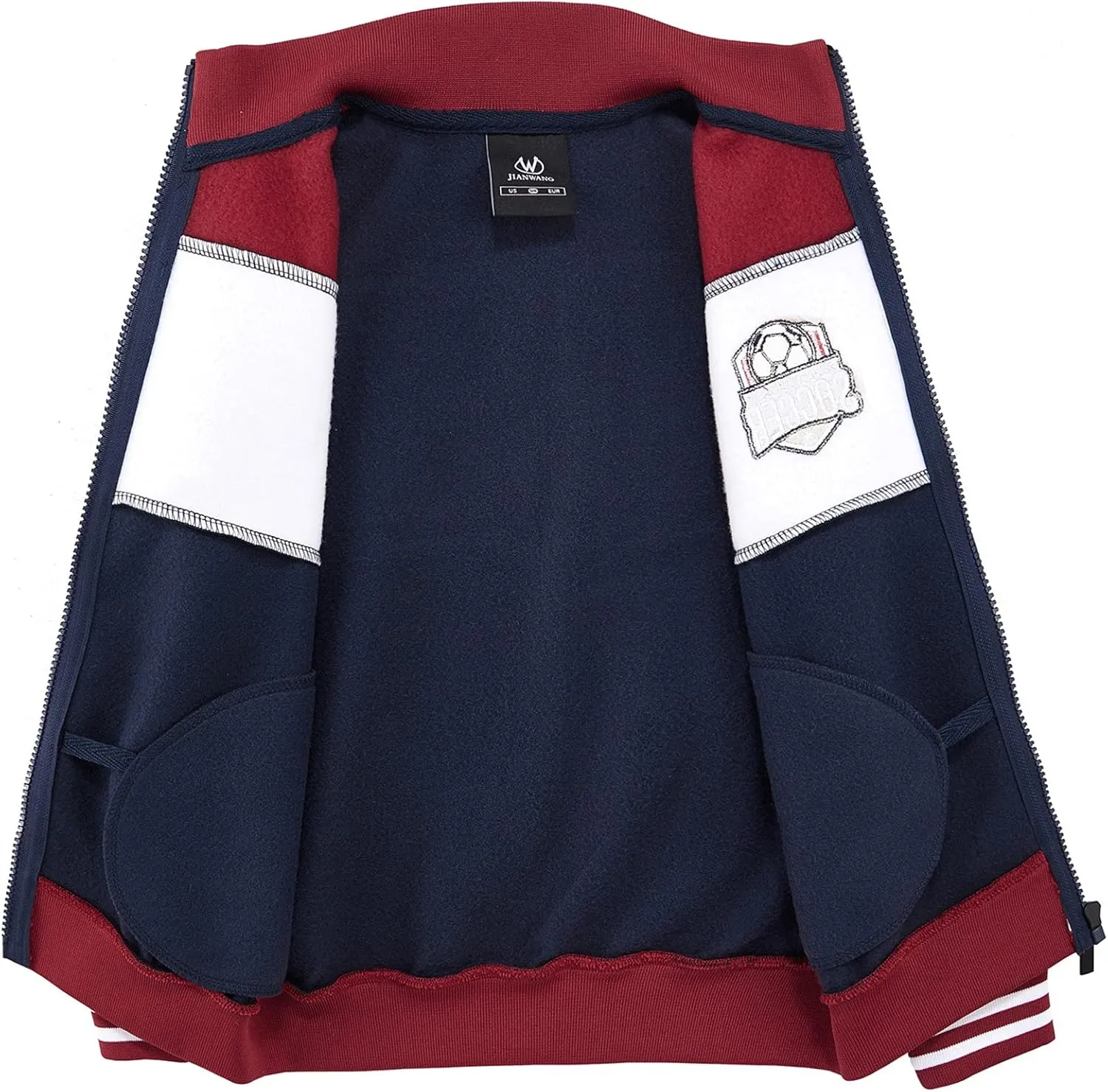 W JIANWANG Boys' Activewear Kids Clothing Sets Full Zip Fleece Brush Tracksuits Active Jackets and Pants 2 Piece 2-8 Years…