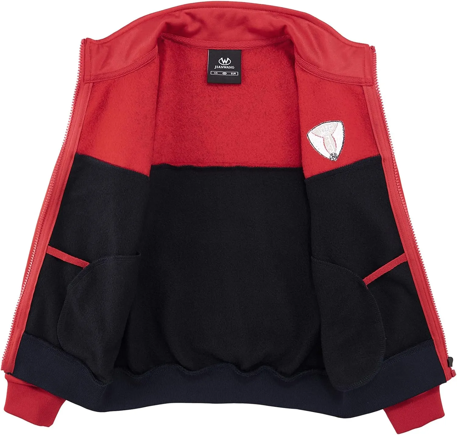 W JIANWANG Boys' Activewear Kids Clothing Sets Full Zip Fleece Brush Tracksuits Active Jackets and Pants 2 Piece 2-8 Years…