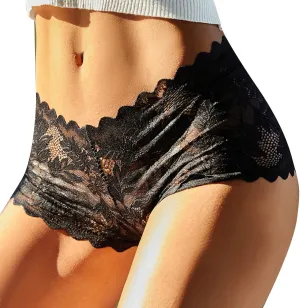 Women Lace Boyshort Sexy Floral Panties Low Rise Underwear Ladies Comfortable Underpants Baby-Doll Lingerie for