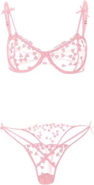 Women Lace Lingerie Set Two Pieces Bralette Bra and Panty Strappy Lingerie Set Mesh Underwear Super Stretchy Negligee