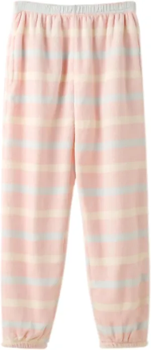 Women Pajama Pants Flannel Sleep Lounge Pj Bottoms Winter Soft Fleece Fuzzy Loose Fit Comfy Plush Pants