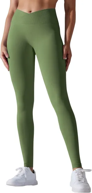 Women Scrunch Butt Lifting Seamless Yoga Leggings High Waist Pants Tummy Control Runched Booty Compression Tight