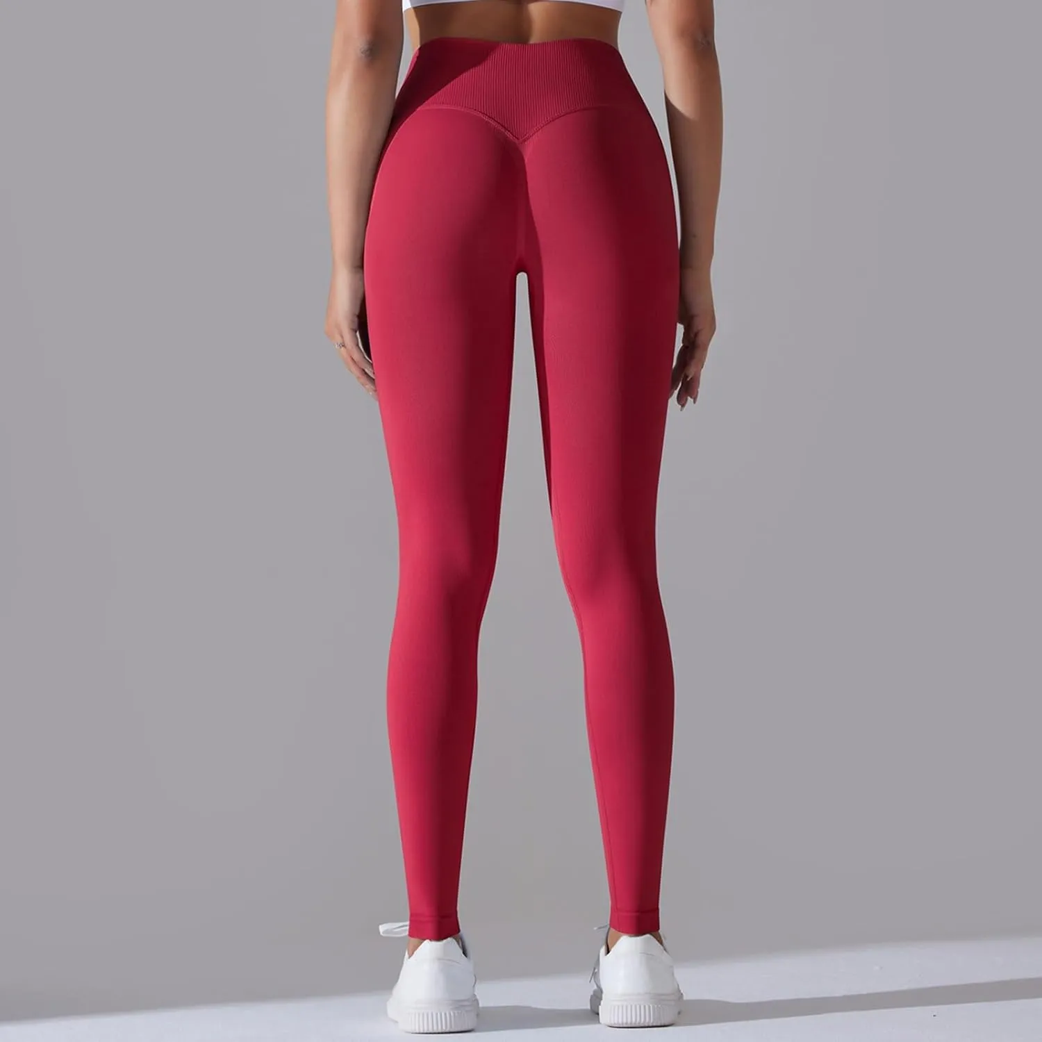 Women Scrunch Butt Lifting Seamless Yoga Leggings High Waist Pants Tummy Control Runched Booty Compression Tight