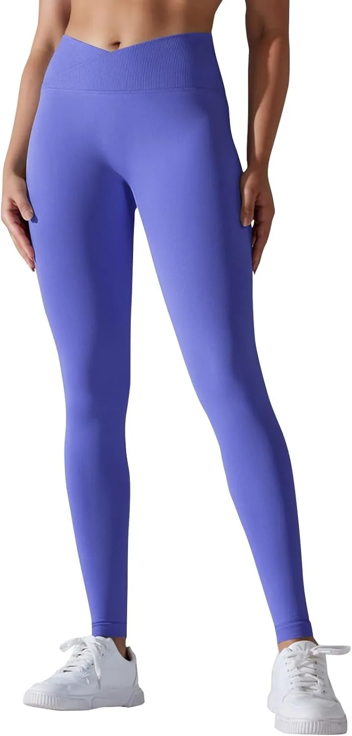 Women Scrunch Butt Lifting Seamless Yoga Leggings High Waist Pants Tummy Control Runched Booty Compression Tight