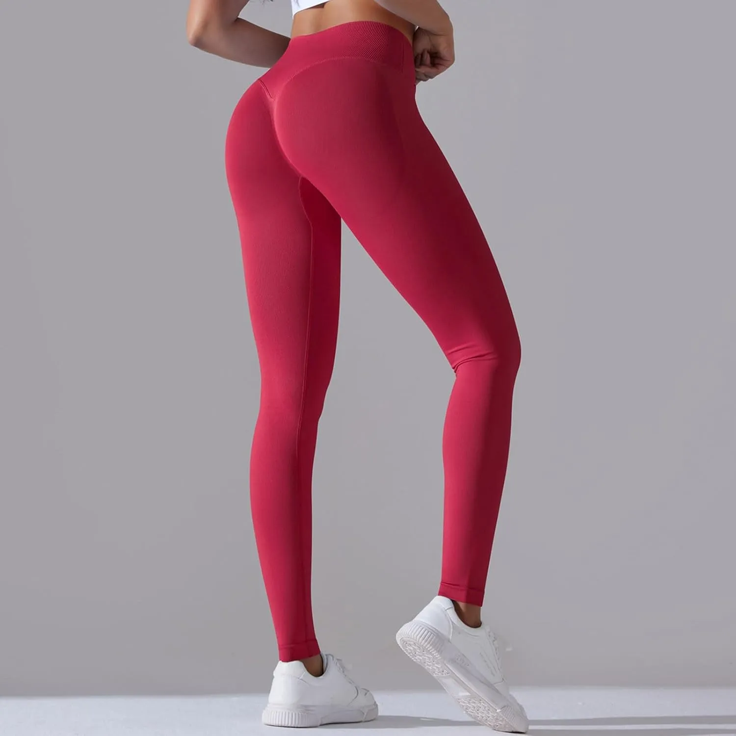 Women Scrunch Butt Lifting Seamless Yoga Leggings High Waist Pants Tummy Control Runched Booty Compression Tight