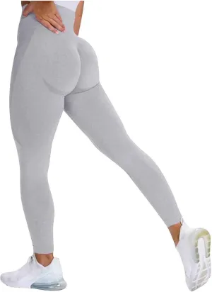 Women Seamless Leggings Smile Contour High Waist Long Pants Lightweight Casual Skinny Pants