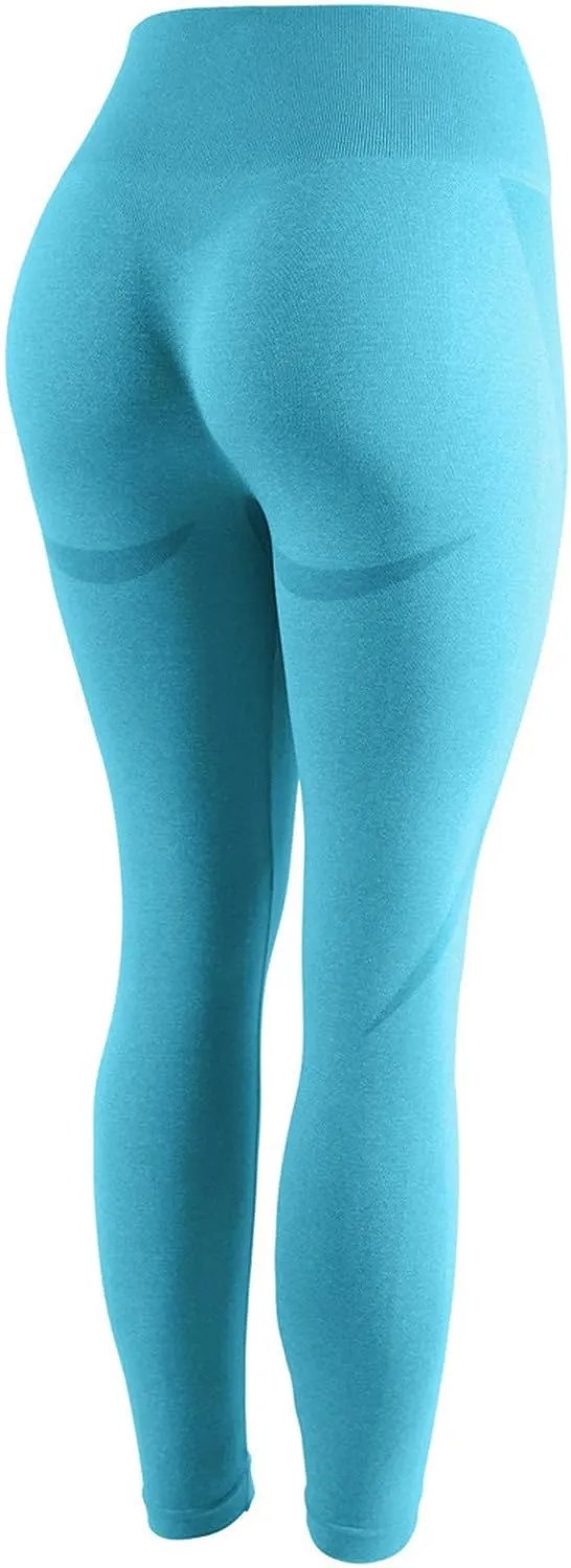 Women Seamless Leggings Smile Contour High Waist Long Pants Lightweight Casual Skinny Pants