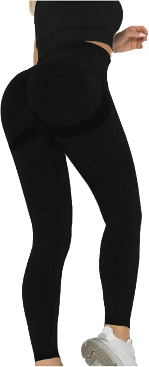 Women Seamless Leggings Smile Contour High Waist No See-Through Yoga Pants Workout Running Leggings
