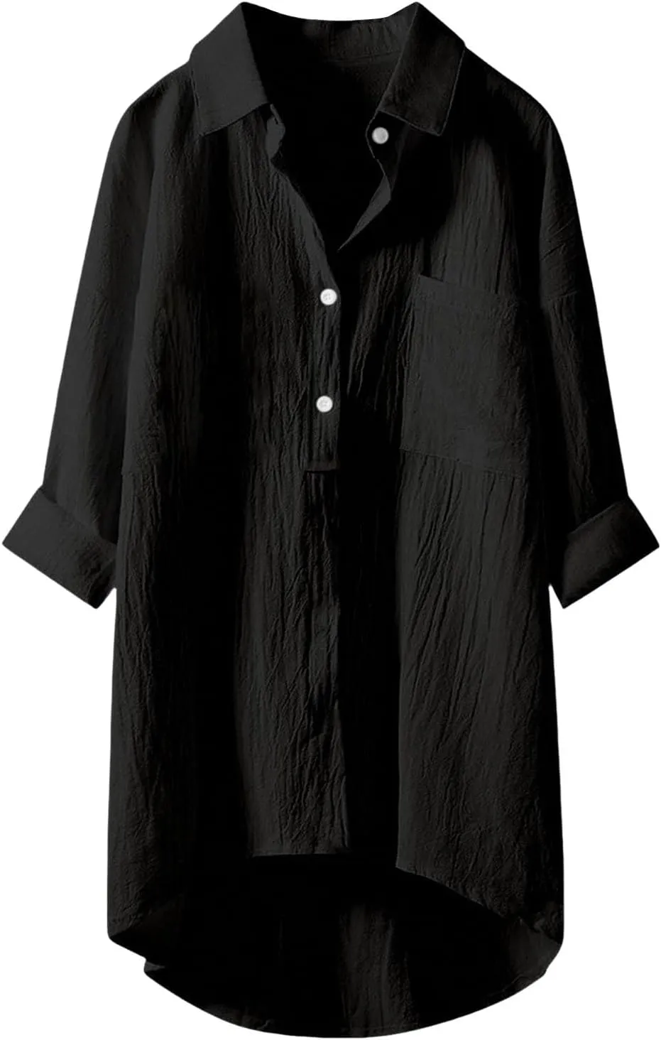 Women's Oversized Linen Shirts Blouses Tops UPF 50  Long Sleeve UV Sun Protection Shirts Fishing Hiking High Low