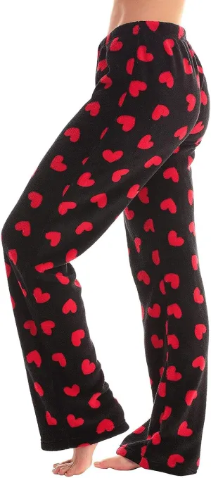 Women's Pajama Bottoms Fuzzy Buffalo Plaid Pajama Pants Comfy Sherpa Flannel Pajama Pants Casual Cozy Wide Leg Trousers