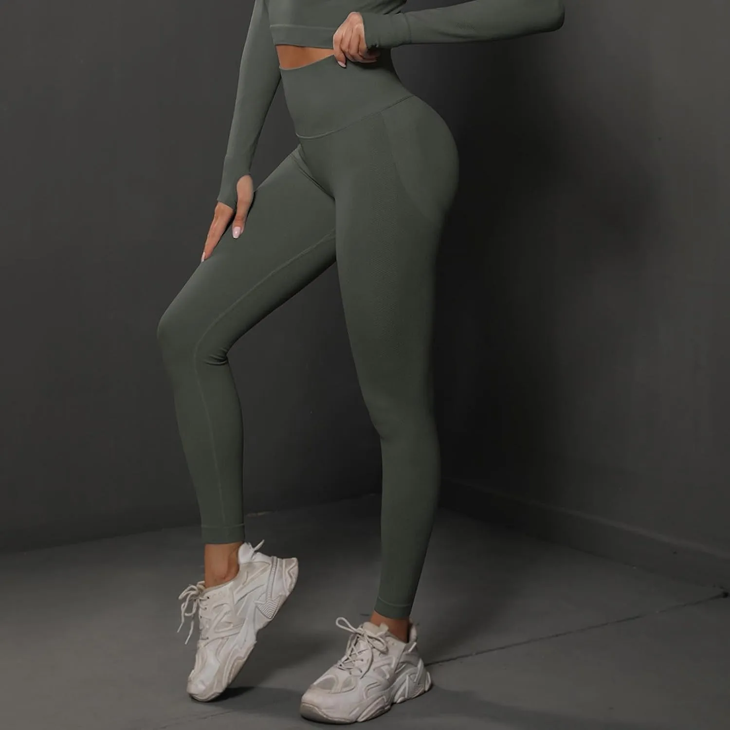 Women's Seamless Leggings Stretchy High Waist Slimming Booty Yoga Pants Workout Running Butt Lift Tights