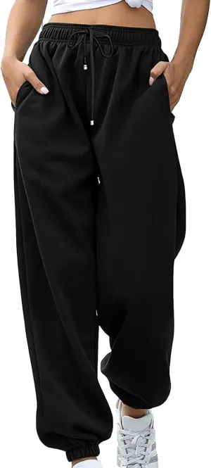 Womens Sweatpants 2024 High Waisted Baggy Sweatpants Joggers Sports Workout Jogger Pants with Pocket Teen Trousers