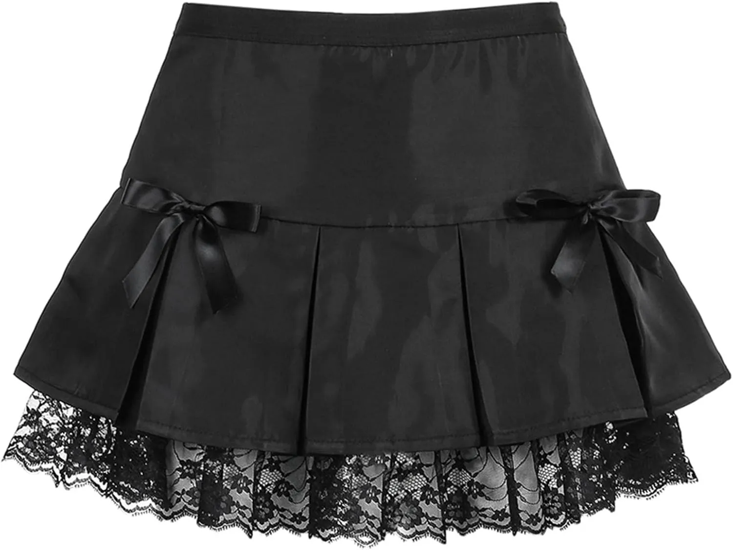 Womens Y2k Lace Ruffled Mini Skirt Sexy Flowy Frilly Short Fairy Skirts Low Rise Layered Pleated Micro Mini Skirts
