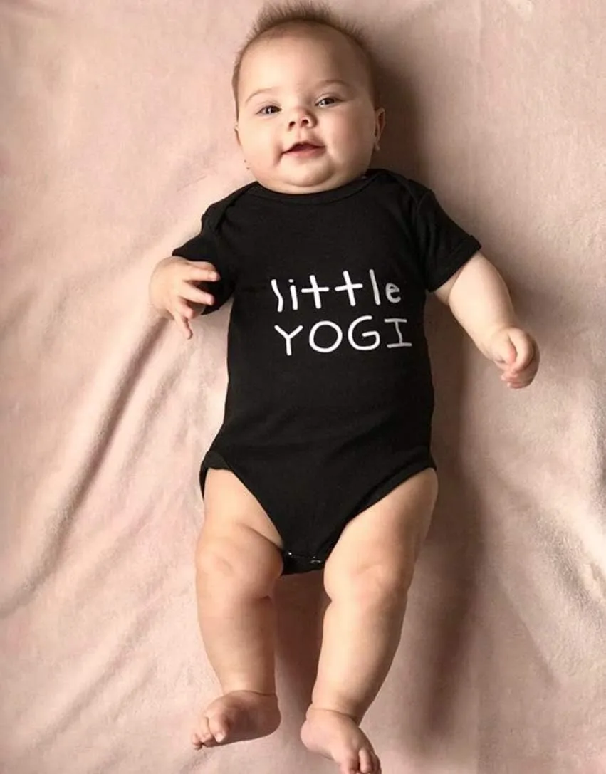 Yoga Baby Organic Cotton Girl Boy Clothes Little Yogi Onesie for Yoga Babies
