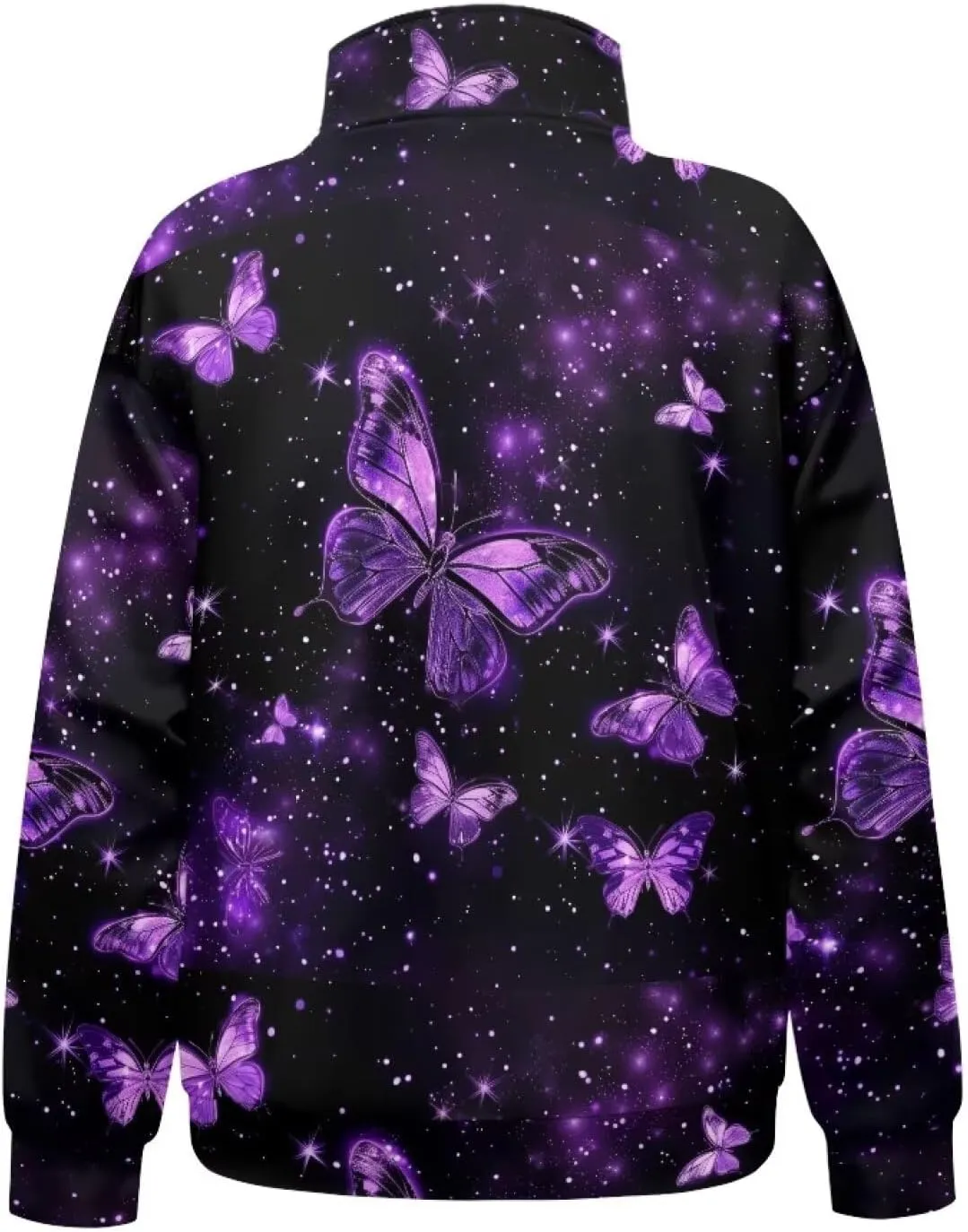 Ystardream Oversized Quarter Zip Sweatshirt Women Half Zip Hoodies Loose Fit