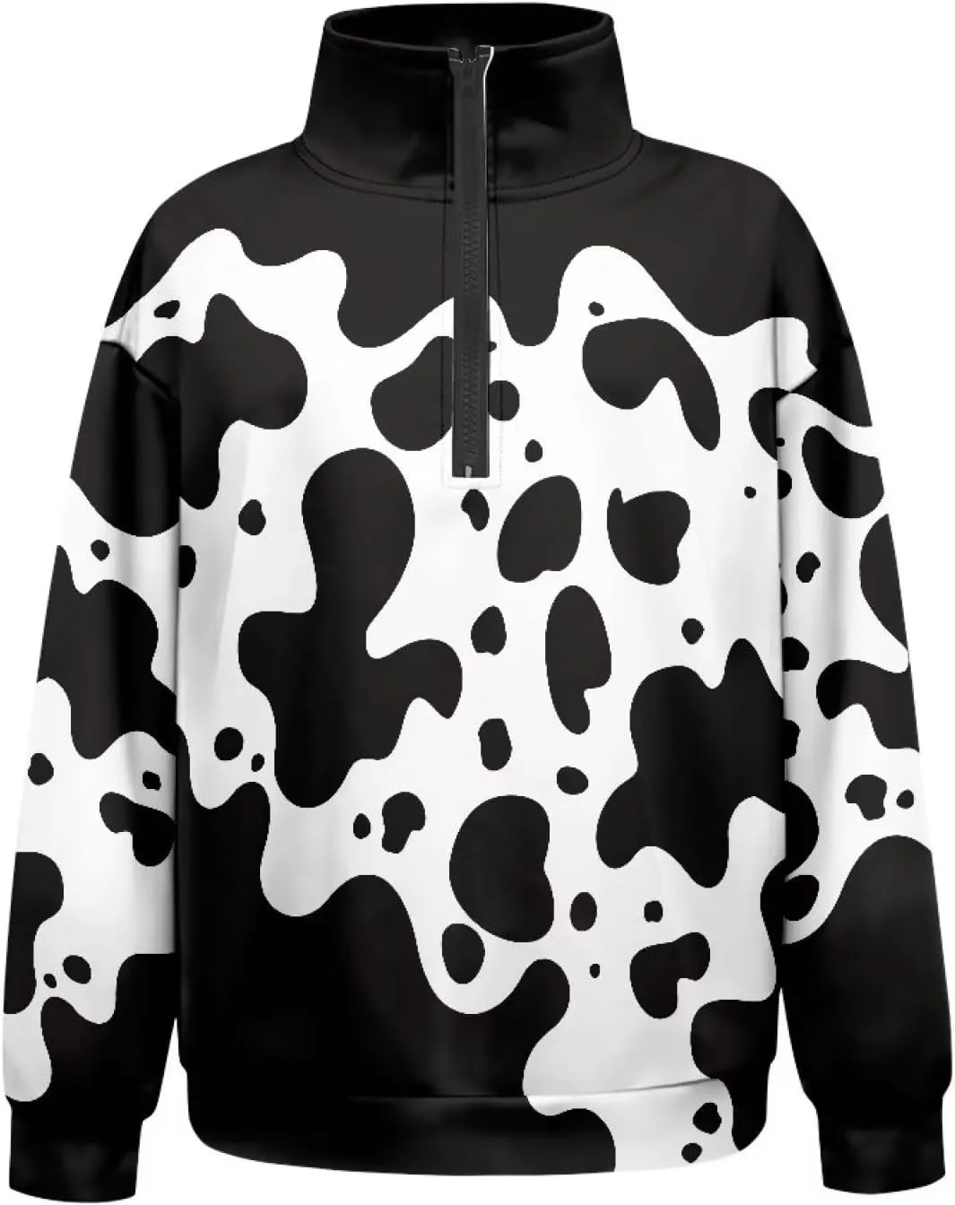 Ystardream Oversized Quarter Zip Sweatshirt Women Half Zip Hoodies S-3XL