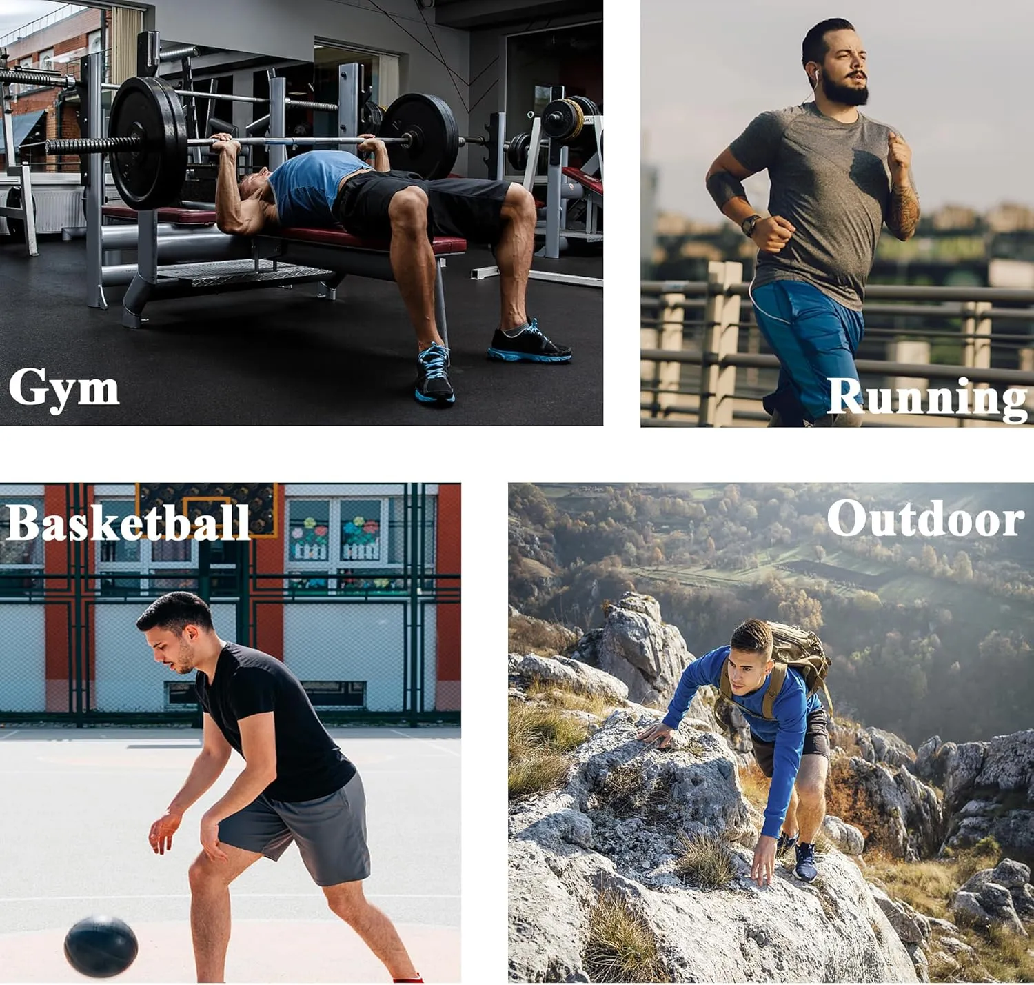 ZENGVEE 5 Pack Athletic Gym Mens Shorts Workout Quick Dry Basketball Shorts with Pockets for Running Casual Activewear